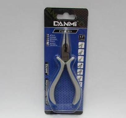 Imagem de Alicate Bico Reto Longo 4.5 Pol. 11.5cm Com Corte Lateral Dammi H21610