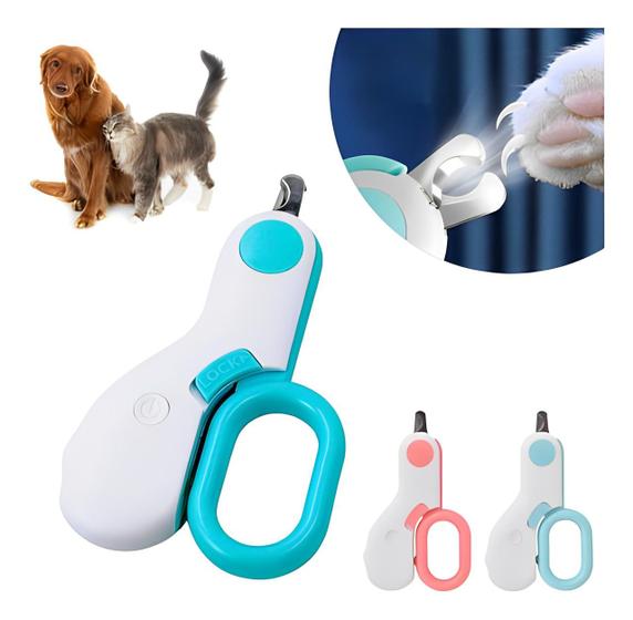 Imagem de Alicate Cortador Tesoura Luz Led Unha Pet Para Gatos Cães Coelho