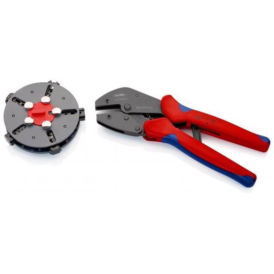 Imagem de Alicate Crimpador Catraca 5 Matrizes 0,5 a 6,0mm Knipex 97 33 02