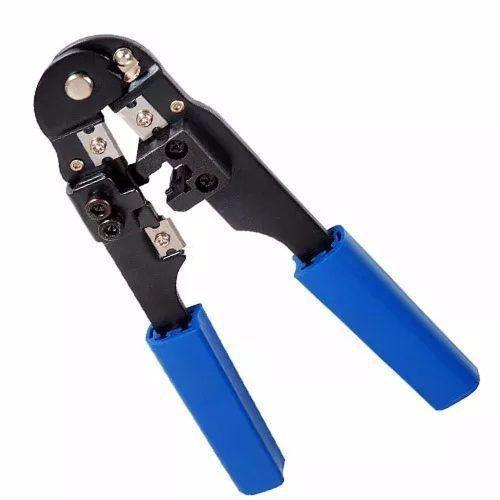 Alicate de Crimpar Conector RJ45 Crimpador Com Laminas para Corte e Decapar Cabo de Rede e Internet Menor preço em Alicate de Crimpar Conector RJ45 Crimpador Com Laminas para Corte e Decapar Cabo de Rede e Internet