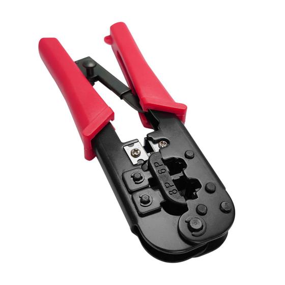 Alicate de Crimpar RJ45 RJ12 RJ11 com catraca HY-568R Menor preço em Alicate de Crimpar RJ45 RJ12 RJ11 com catraca HY-568R