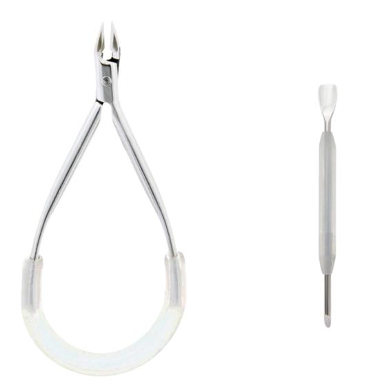Imagem de Alicate de Cutícula com Mini Espátula Delicate Modelo 923-1