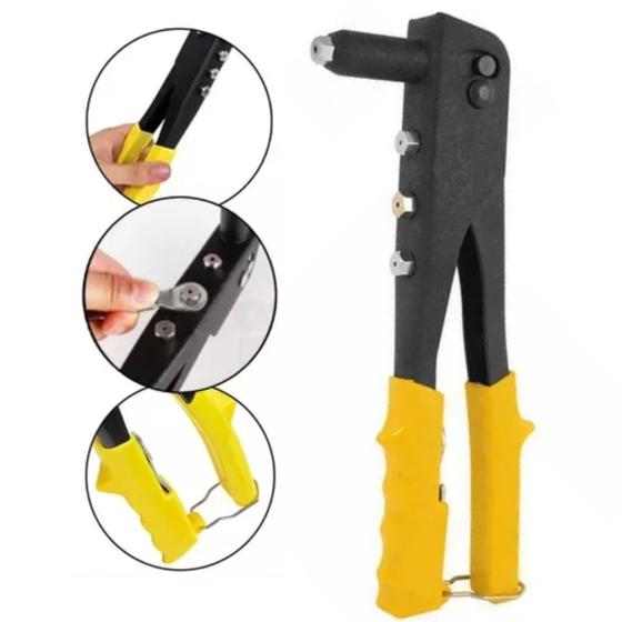 Imagem de Alicate Rebitador 9 polegadas Profissional Manual 4 Bicos c/ Bocal estendido