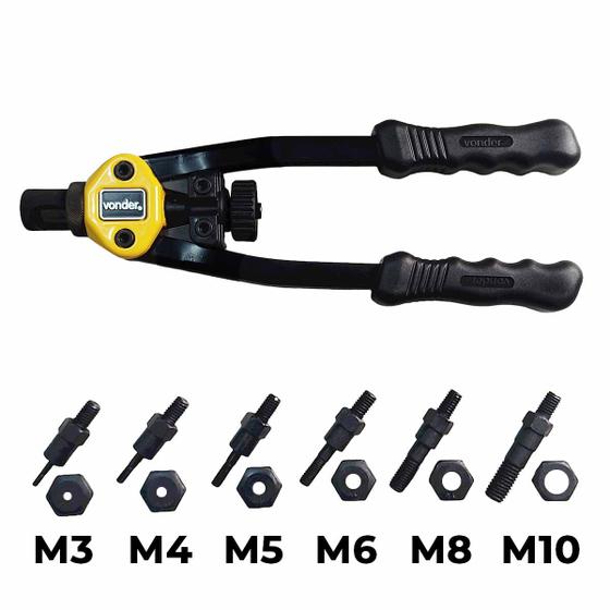 Alicate Rebitador Rebitadeira Manual Rosca M3 a M10 VONDER Menor preço em Alicate Rebitador Rebitadeira Manual Rosca M3 a M10 VONDER