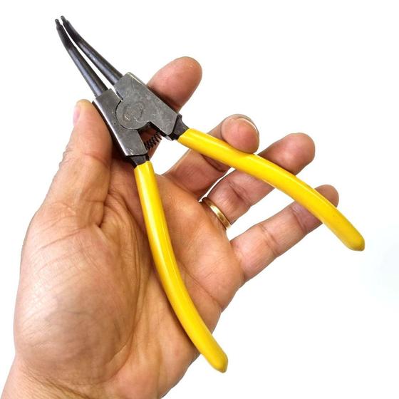 Imagem de Alicate Tirar Abrir Aneis 7 Saca Anel Elastico Curvo Externo - IDEA PROFISSIONAL