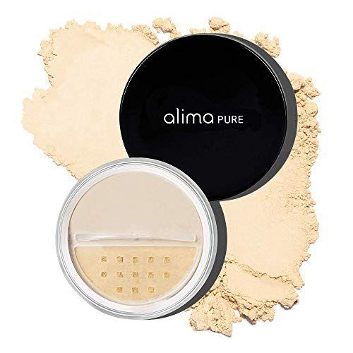 Imagem de Alima Pure   da Fundação Satin Matte  da Fundação Powder  de Maquiagem Mineral Com óxido de zinco e dióxido de titânio como protetor solar   de Maquiagem da Fundação Quente 2, .23 oz/ 6,5 g