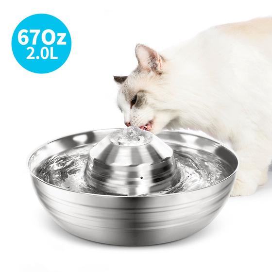 Imagem de Alimentador automático de água potável com fonte para gatos 