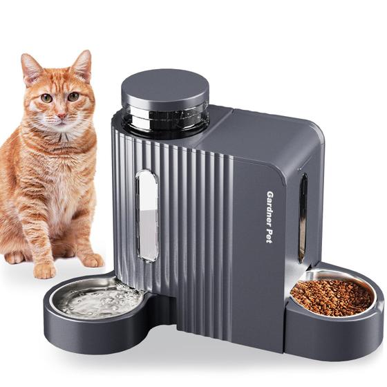 Imagem de Alimentador automático de alimentos para gatos por gravidade e dispensador de água Gardner Pet