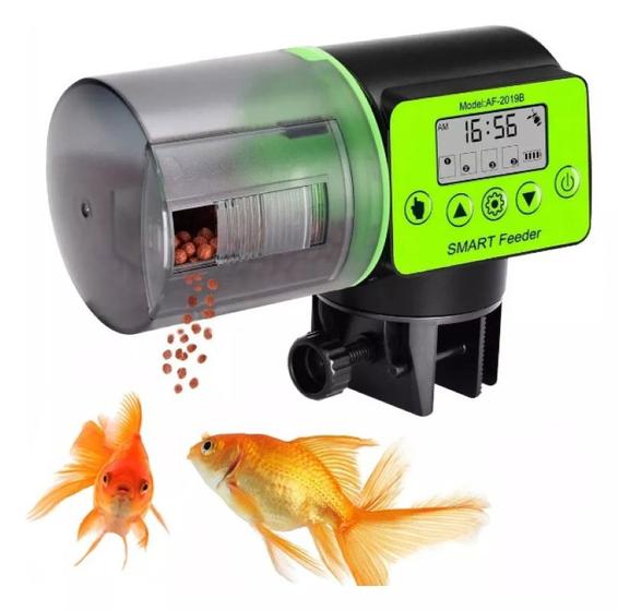 Imagem de Alimentador Automático Dosador Comida Peixes Aquario 4 Vezes