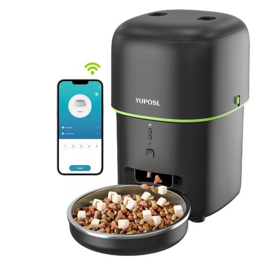 Imagem de Alimentador Automático para Gatos Yuposl 5G WiFi - 2.01L - Fácil de Limpar
