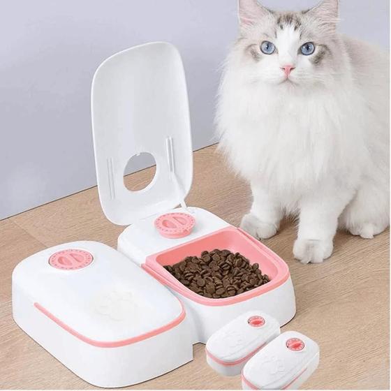 Imagem de Alimentador Automático Pet Cães Gatos Comedouro Programável