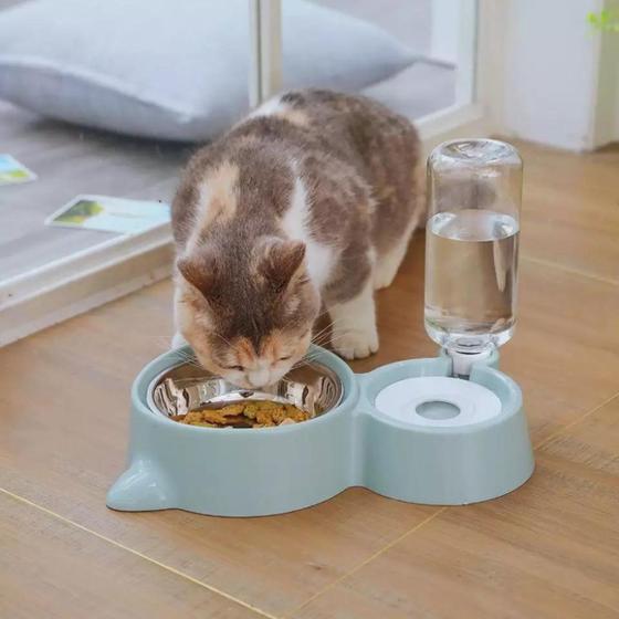 Imagem de Alimentador Bebedouro Automático Para animais de estimação pet Cachorros E Gatos Filhotes Raças Pequenas