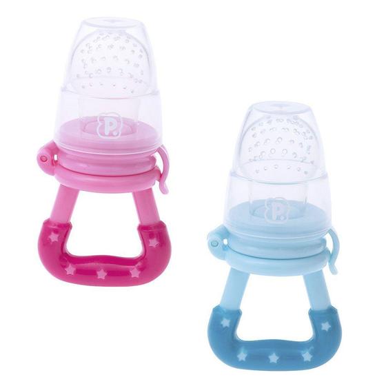 Imagem de Alimentador infantil de silicone tam unico pimpolho azul/rosa
