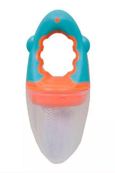 Imagem de Alimentador Porta Frutinha Baby Azul/Laranja Buba Toys