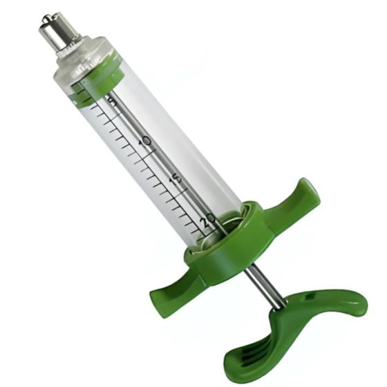 Imagem de Alimentar Pássaro Seringa Vacinador Smart Agrozootec 20ml Verde Com Regulagem