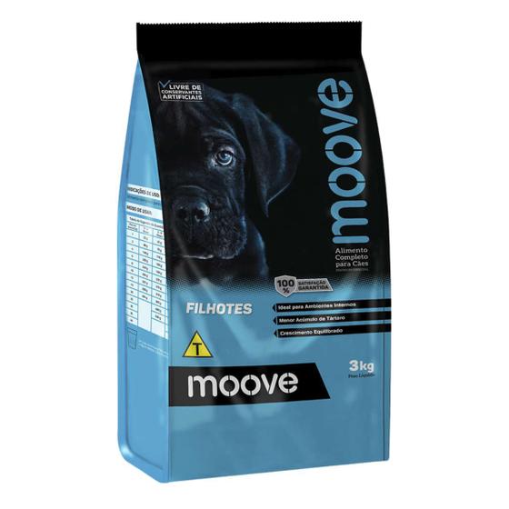 Imagem de Alimento Completo Moove Premium Ração Para Cães Filhotes Sabor Frango 15Kg ou 3Kg