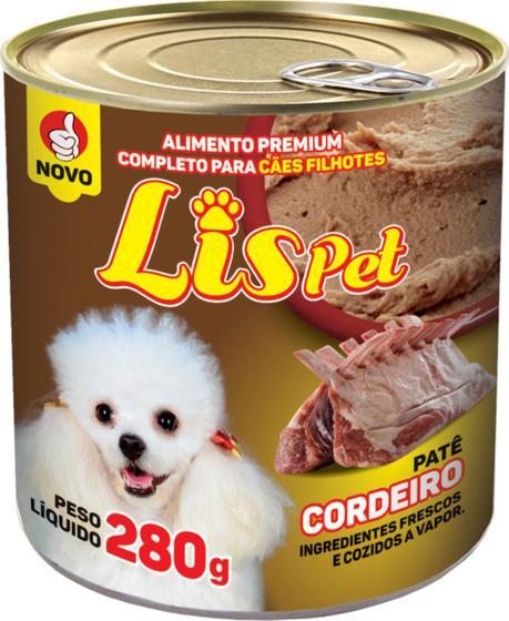 Imagem de Alimento Completo / Ração Úmida / Patê para Cães Filhotes - LISPET - Sabor Cordeiro - 280G