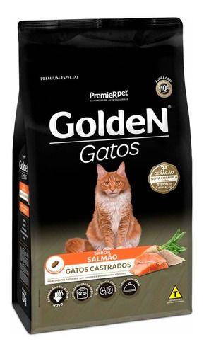 Imagem de Alimento Golden Premium Especial Castrados Para Gato Adulto Sabor Salmão Em Sacola De 3kg