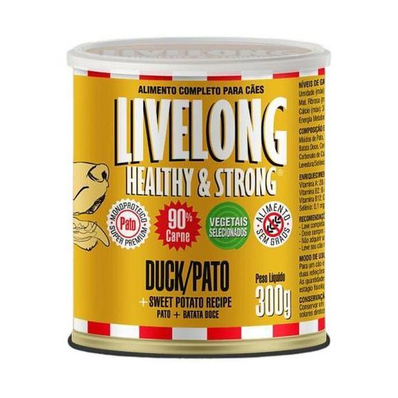 Imagem de Alimento Natural Livelong Sabor Pato Para Gatos 300G