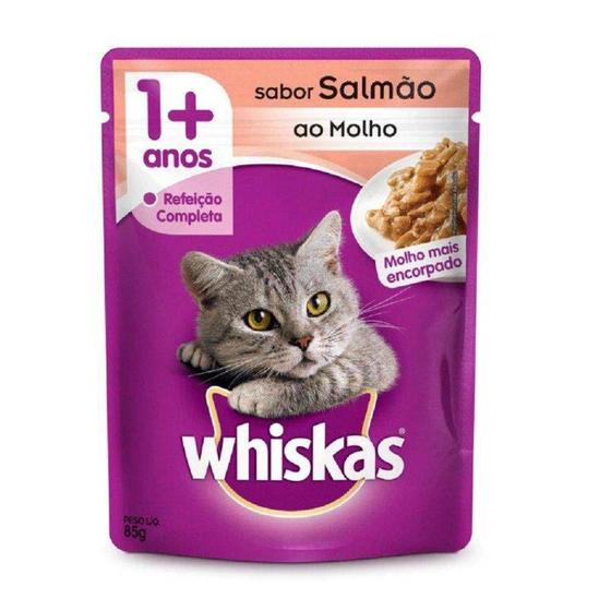 Imagem de Alimento para Gatos Whiskas de Salmão Sachê 85 g
