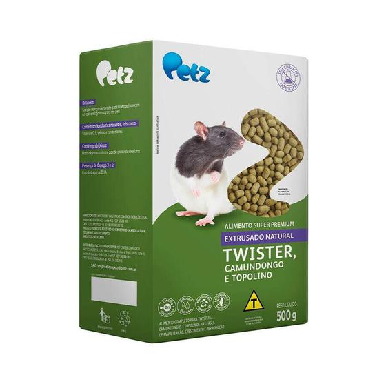 Imagem de Alimento Roedor Petz Extrusado Natural para Twister, Camundongo e Topolino - 500g