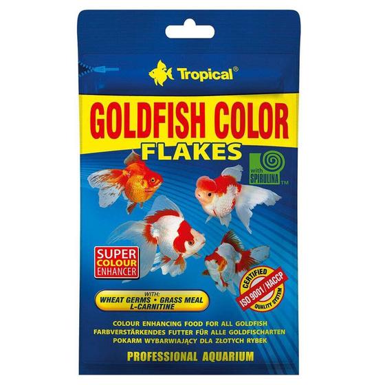 Imagem de Alimento Tropical Goldfish Color Flakes para Peixes - 12g