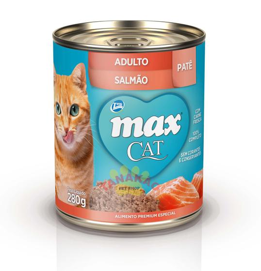 Imagem de Alimento Úmido Max Cat Lata Para Gatos Adultos Salmão