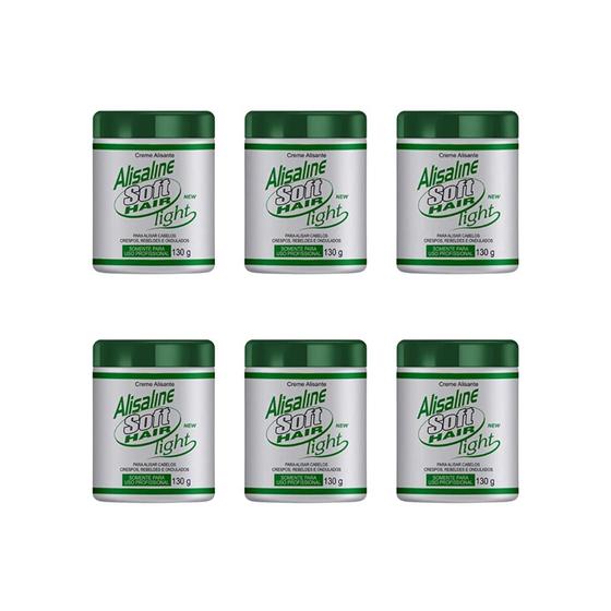 Imagem de Alisante Alisaline 130g Verde Soft Hair - Kit C/ 6un