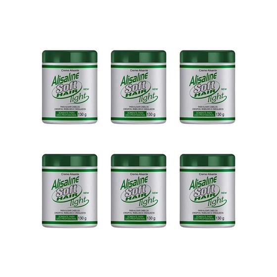 Imagem de Alisante Alisaline 130G Verde Soft Hair - Kit Com 6Un