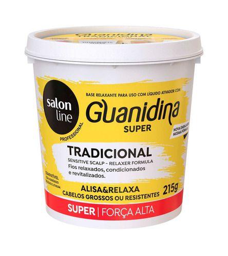 Imagem de Alisante Capilar Guanidina Salon Line Alisa & Relaxa Profissional Pote 215g