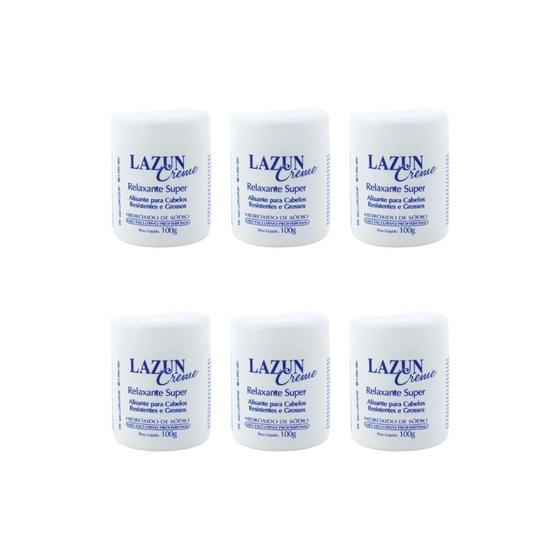 Imagem de Alisante Lazun 100G Azul-Super-Kit C/6Un