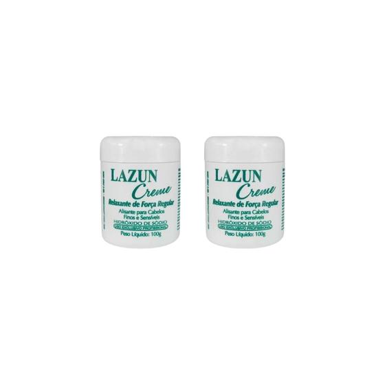 Imagem de Alisante Lazun 100g Verde-Regular-Kit C/2un