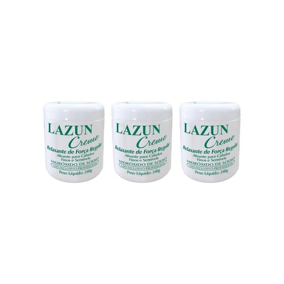 Imagem de Alisante Lazun 240g Verde-Regular-Kit C/3un