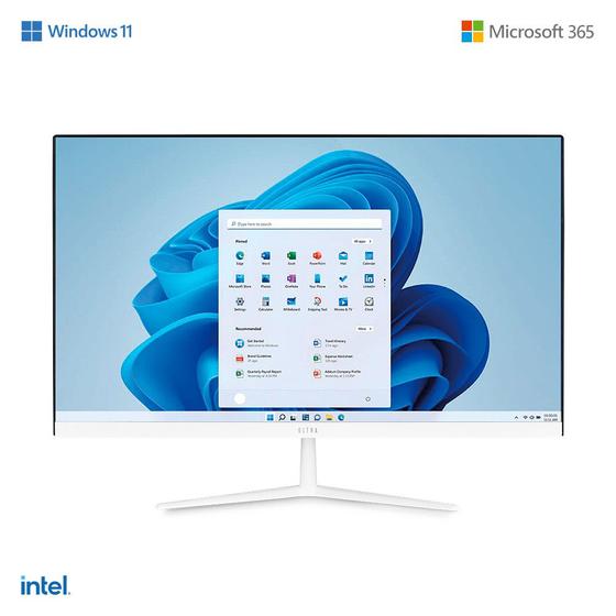 Imagem de All in One Ultra Windows 11 Home, Intel Celeron 4GB 120GB SSD, Tela 23,8FHD 1TB na Nuvem Branco - UB830