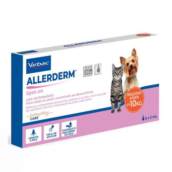 Imagem de Allerderm Spot on 10kg Para Cães e Gatos Virbac 6 de 2ml