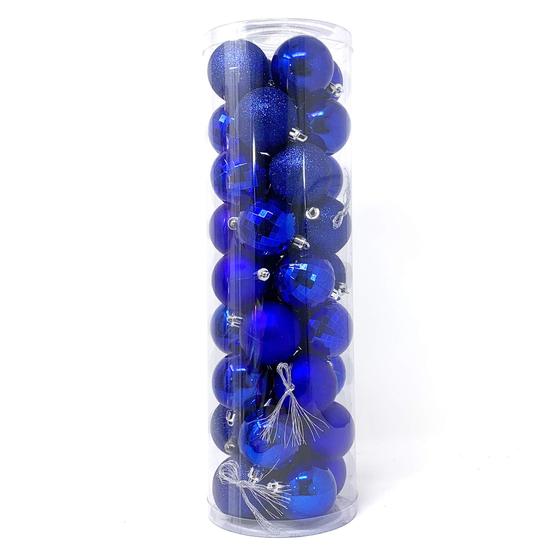 Imagem de allgala 36 PK 2 polegadas (5CM) bolas de enfeite de Natal para a árvore de Natal-4 estilo-azul