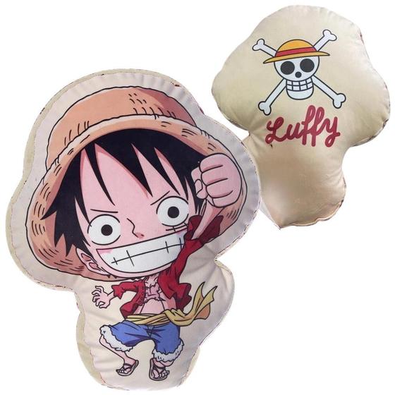 Imagem de Almofada 3D Monkey D. Luffy Aveludada Oficial One Piece