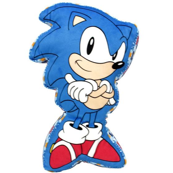 Imagem de Almofada 3D Sonic Corpo Todo Aveludada Oficial Game Sega