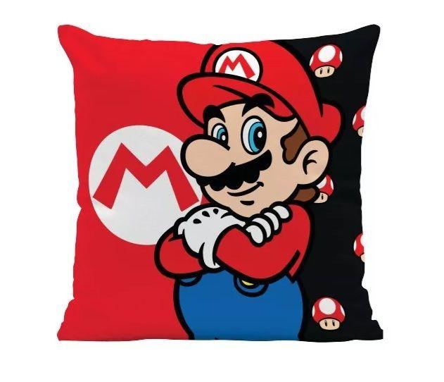 Imagem de Almofada 40x40 Super Mario & Mushroom - Zona Criativa