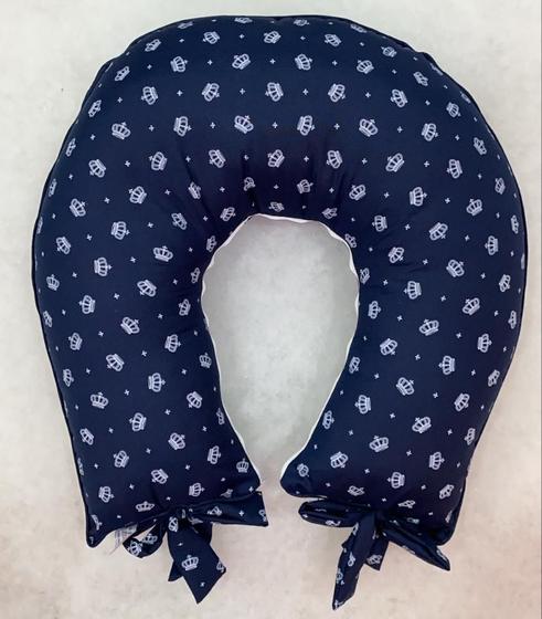 Imagem de Almofada Amamentação Cora Pérola Azul Marinho - Oferta!!!