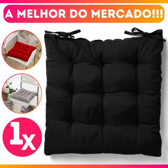 Imagem de Almofada Assento Cadeira Futton Futon 40x40cm Cores Diversas 100% Poliéster