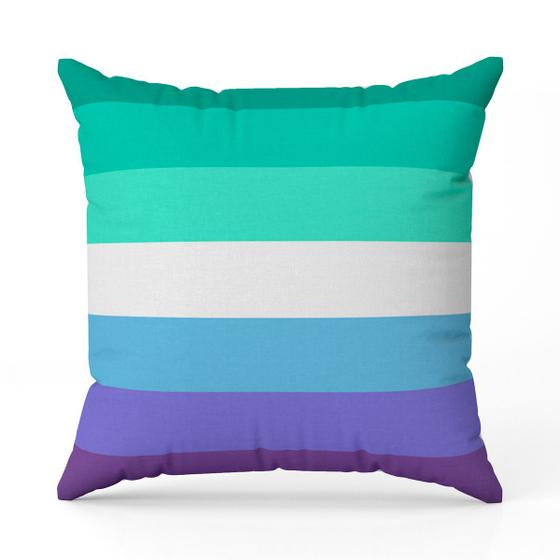 Imagem de Almofada Avulsa Cheia Estampada Bandeiras LGBT Cores 45cm x 45cm com Refil