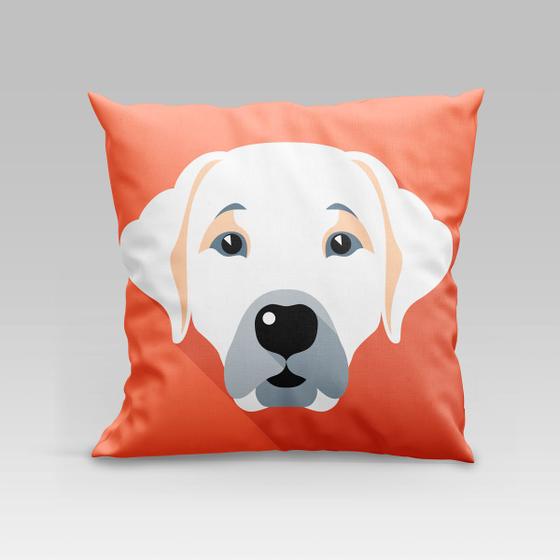 Imagem de Almofada Avulsa Cheia Estampada Pet Dog em Veludo Suede 45cm x 45cm com Refil de Silicone - Decoração Raças Cachorros