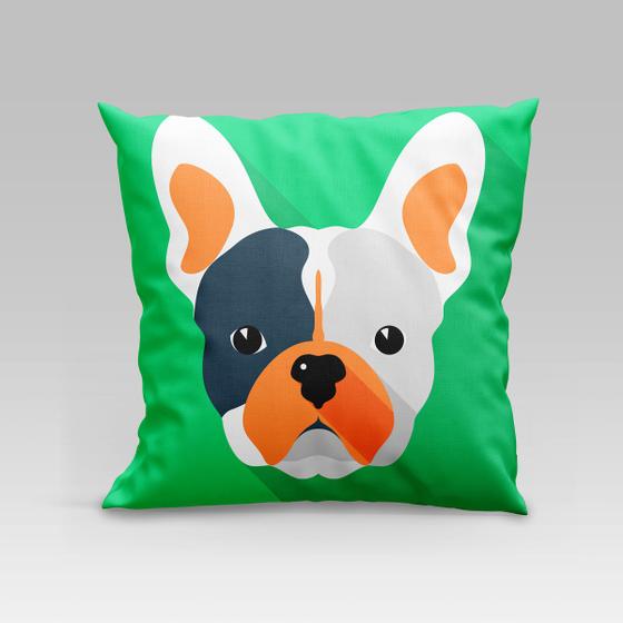 Imagem de Almofada Avulsa Cheia Estampada Pet Dog em Veludo Suede 45cm x 45cm com Refil de Silicone - Decoração Raças Cachorros