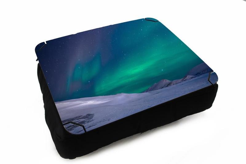 Imagem de Almofada Bandeja para Notebook Laptop use Sala Quarto Personalizado Aurora Boreal