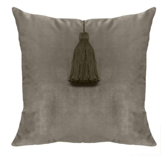 Imagem de Almofada Bege Com Pingente Soft 52X52Cm Decortextil 161-12