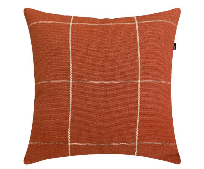 Imagem de Almofada Boho Grid Algodão 40x40cm Terra Cota
