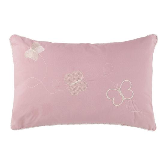 Imagem de Almofada Bordada Retangular 55cm x 35cm Percal 200 Fios Algodão com Refil Clara 01 Peça  