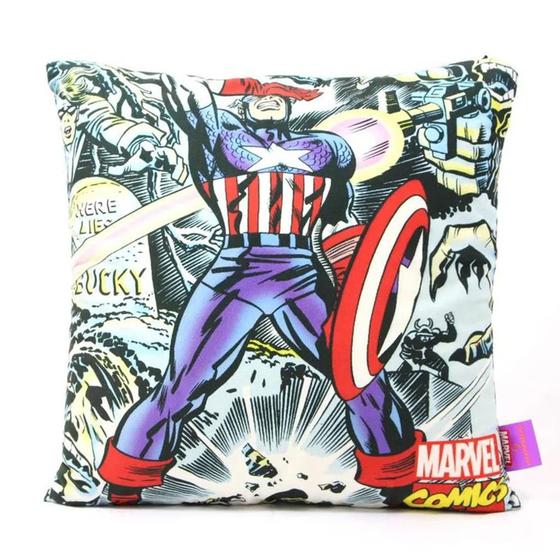 Imagem de Almofada Capitão América Ação - Produto Oficial  Marvel 40cm