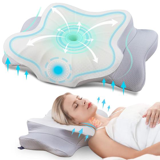 Imagem de Almofada cervical DONAMA Neck Shoulder Memory Foam com fronha